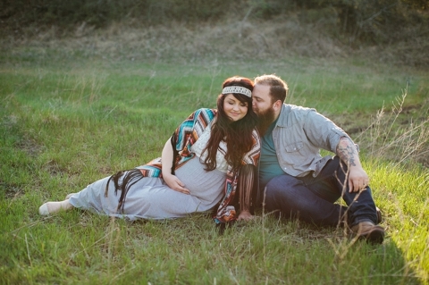 bohemian maternity session
