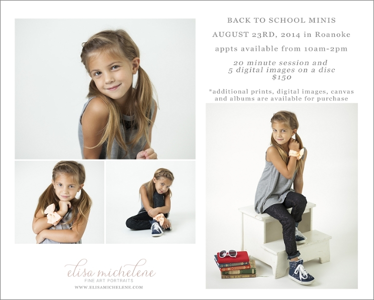 back to school mini sessions