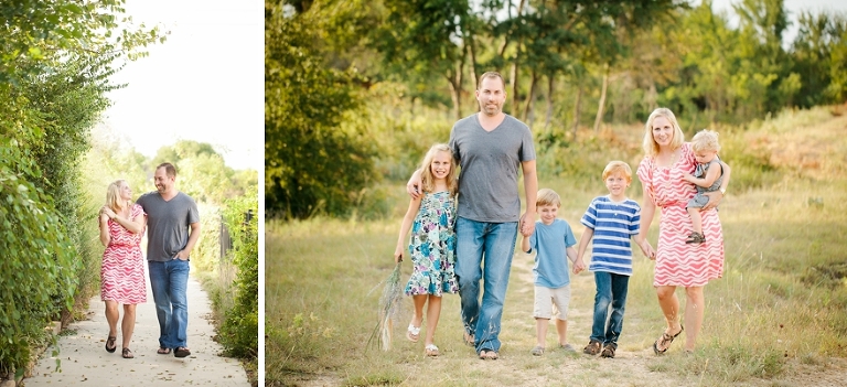 family portraits in a field in roanoke tx