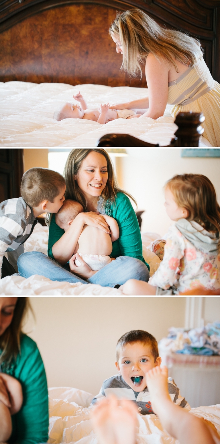 family portraits in your home with a newborn