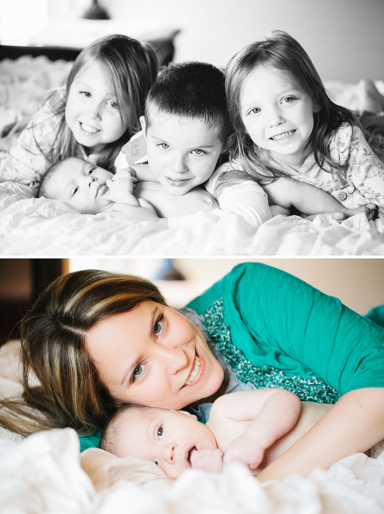 family portraits in your home with a newborn