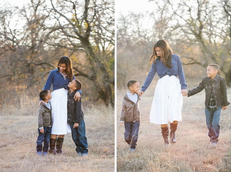 outdoor family photo session in dallas fort worth
