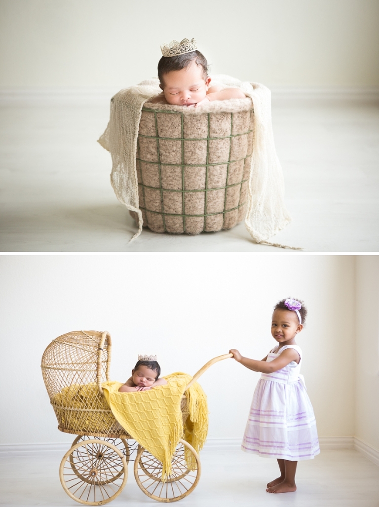 newborn sessions with a carriage