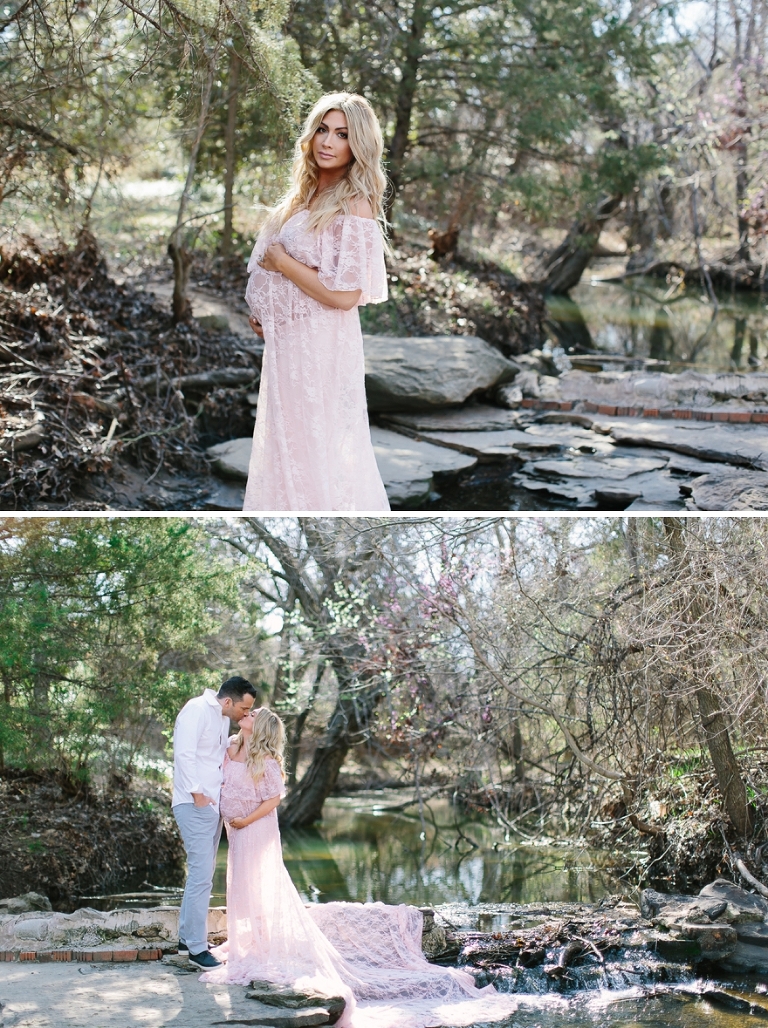 peach maternity dress