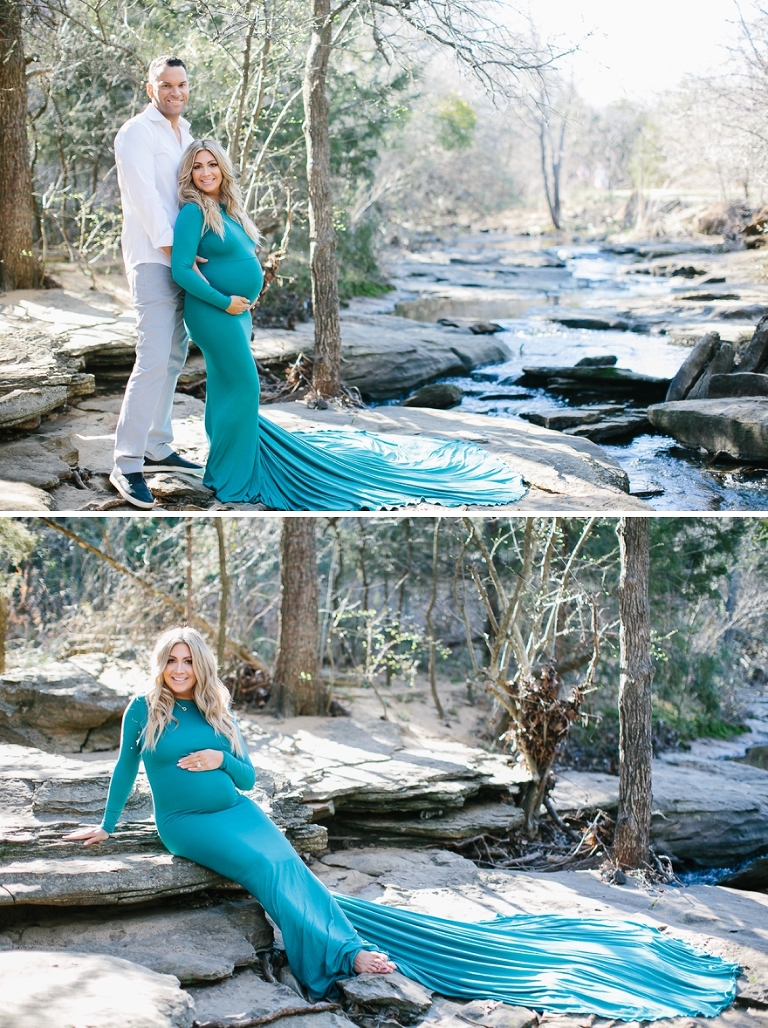 turquoise maternity dress